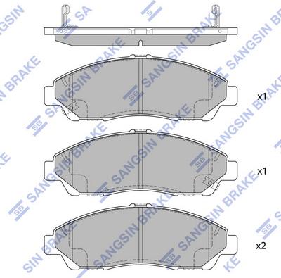 Hi-Q SP1452 - Əyləc altlığı dəsti, əyləc diski www.furqanavto.az