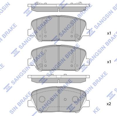 Hi-Q SP1403 - Əyləc altlığı dəsti, əyləc diski furqanavto.az