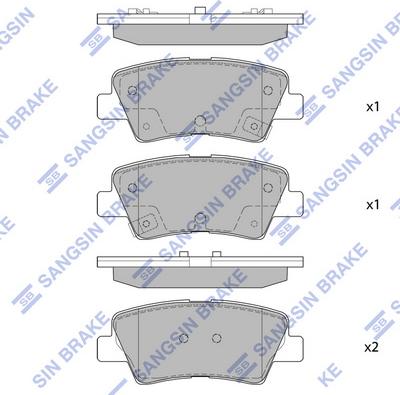 Hi-Q SP1407 - Əyləc altlığı dəsti, əyləc diski furqanavto.az