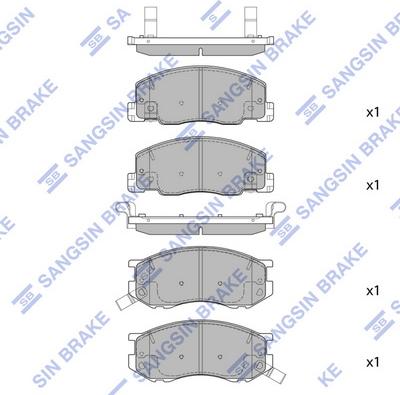 Hi-Q SP1433 - Əyləc altlığı dəsti, əyləc diski furqanavto.az