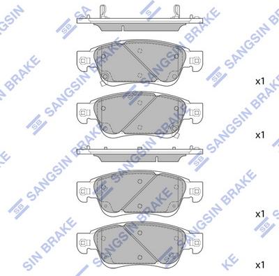 Hi-Q SP1478 - Əyləc altlığı dəsti, əyləc diski www.furqanavto.az