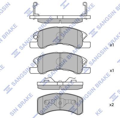 Hi-Q SP1593 - Əyləc altlığı dəsti, əyləc diski furqanavto.az