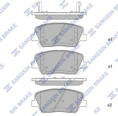 Hi-Q SP1545 - Əyləc altlığı dəsti, əyləc diski www.furqanavto.az