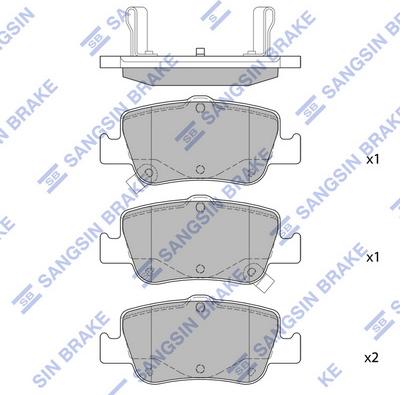 Hi-Q SP1501 - Əyləc altlığı dəsti, əyləc diski www.furqanavto.az