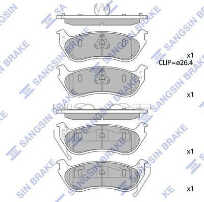 Hi-Q SP1511 - Əyləc altlığı dəsti, əyləc diski furqanavto.az