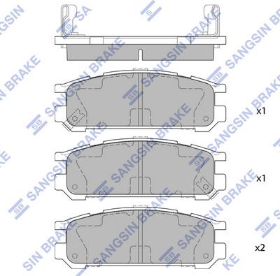 Hi-Q SP1537 - Əyləc altlığı dəsti, əyləc diski furqanavto.az