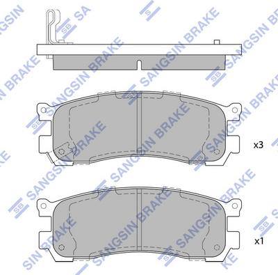 Hi-Q SP1528 - Əyləc altlığı dəsti, əyləc diski furqanavto.az