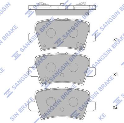 Hi-Q SP1570 - Əyləc altlığı dəsti, əyləc diski furqanavto.az