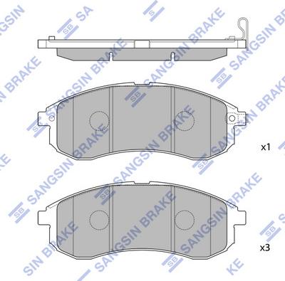 Hi-Q SP1602 - Əyləc altlığı dəsti, əyləc diski furqanavto.az