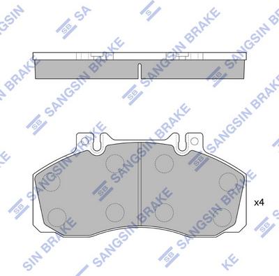 Hi-Q SP1638 - Əyləc altlığı dəsti, əyləc diski furqanavto.az