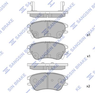 Hi-Q SP1149 - Əyləc altlığı dəsti, əyləc diski furqanavto.az