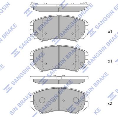 Hi-Q SP1155 - Əyləc altlığı dəsti, əyləc diski furqanavto.az