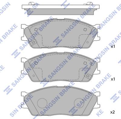 Hi-Q SP1164 - Əyləc altlığı dəsti, əyləc diski furqanavto.az