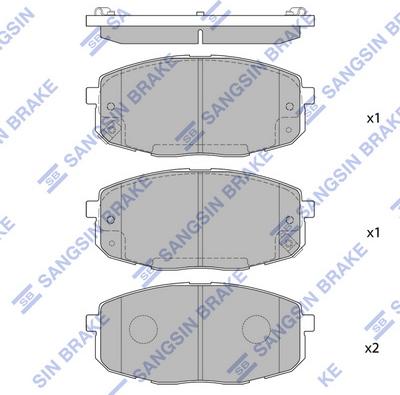 Hi-Q SP1162 - Əyləc altlığı dəsti, əyləc diski furqanavto.az