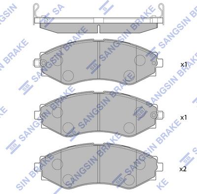 Hi-Q SP1103 - Əyləc altlığı dəsti, əyləc diski furqanavto.az