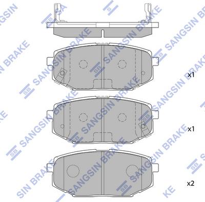 Hi-Q SP1185 - Əyləc altlığı dəsti, əyləc diski furqanavto.az