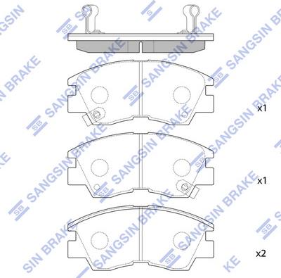 Hi-Q SP1135 - Əyləc altlığı dəsti, əyləc diski furqanavto.az