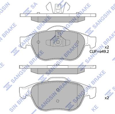 Hi-Q SP1802 - Əyləc altlığı dəsti, əyləc diski furqanavto.az