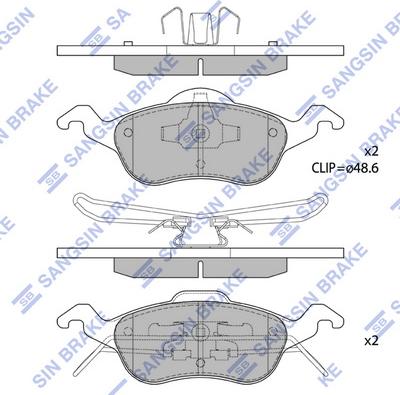 Hi-Q SP1259 - Əyləc altlığı dəsti, əyləc diski furqanavto.az