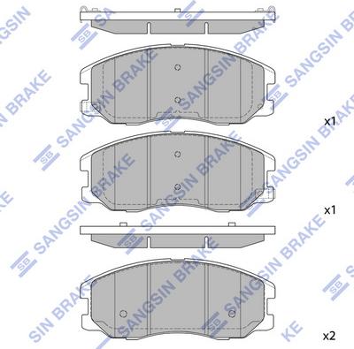 Hi-Q SP1204 - Əyləc altlığı dəsti, əyləc diski furqanavto.az