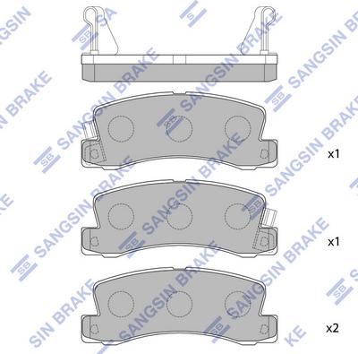 Hi-Q SP1208 - Əyləc altlığı dəsti, əyləc diski furqanavto.az