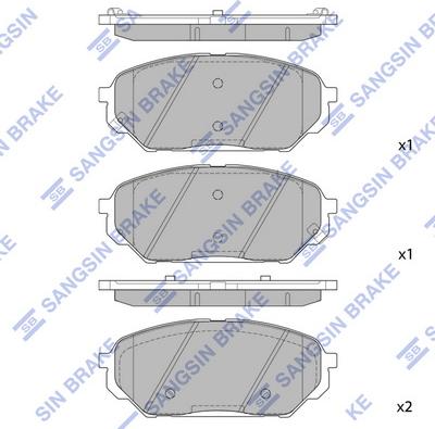 Hi-Q SP1203 - Əyləc altlığı dəsti, əyləc diski furqanavto.az