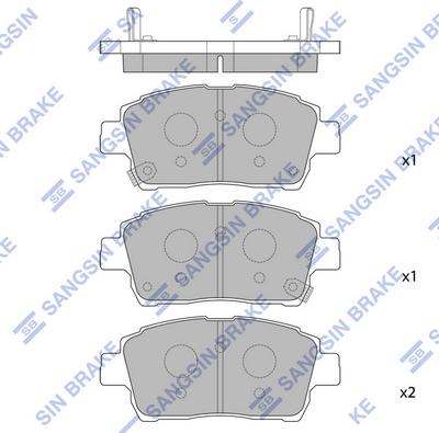 Hi-Q SP1232 - Əyləc altlığı dəsti, əyləc diski furqanavto.az