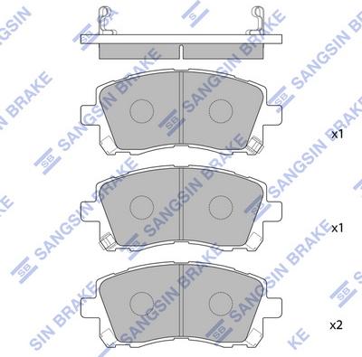 Hi-Q SP1225 - Əyləc altlığı dəsti, əyləc diski furqanavto.az