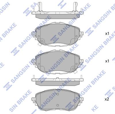 Hi-Q SP 1700 - Əyləc altlığı dəsti, əyləc diski furqanavto.az