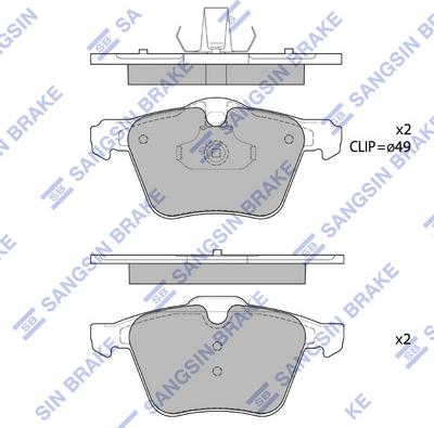 Hi-Q SP1702 - Əyləc altlığı dəsti, əyləc diski furqanavto.az