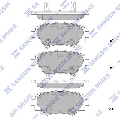 Hi-Q SP1730 - Əyləc altlığı dəsti, əyləc diski furqanavto.az