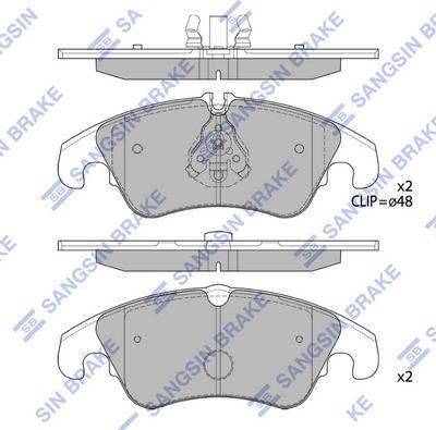 Hi-Q SP2145A - Əyləc altlığı dəsti, əyləc diski furqanavto.az