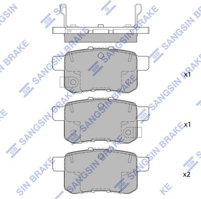 Hi-Q SP2103 - Əyləc altlığı dəsti, əyləc diski furqanavto.az