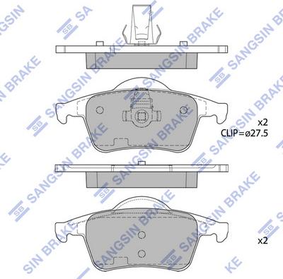 Hi-Q SP2123 - Əyləc altlığı dəsti, əyləc diski furqanavto.az