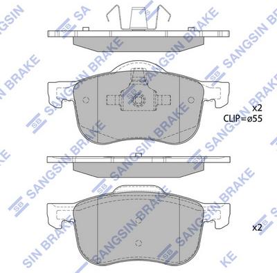 Hi-Q SP2122 - Əyləc altlığı dəsti, əyləc diski furqanavto.az