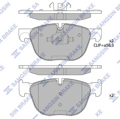 Hi-Q SP2172 - Əyləc altlığı dəsti, əyləc diski furqanavto.az