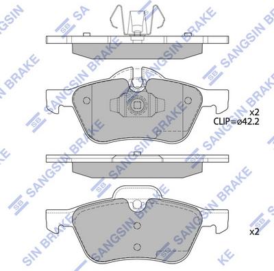 Hi-Q SP2243 - Əyləc altlığı dəsti, əyləc diski furqanavto.az