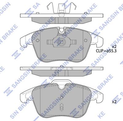 Hi-Q SP2207 - Əyləc altlığı dəsti, əyləc diski furqanavto.az