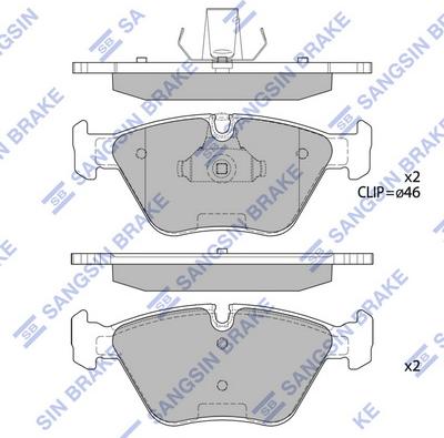 Hi-Q SP2216 - Əyləc altlığı dəsti, əyləc diski furqanavto.az