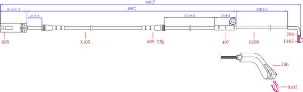 Hi-Q SWS1512 - Xəbərdarlıq Kontakt, əyləc padinin aşınması furqanavto.az