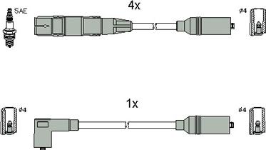 Hitachi 134831 - Alovlanma kabeli dəsti furqanavto.az