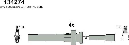 Hitachi 134274 - Alovlanma kabeli dəsti furqanavto.az