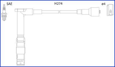 Hitachi 134775 - Alovlanma kabeli dəsti www.furqanavto.az