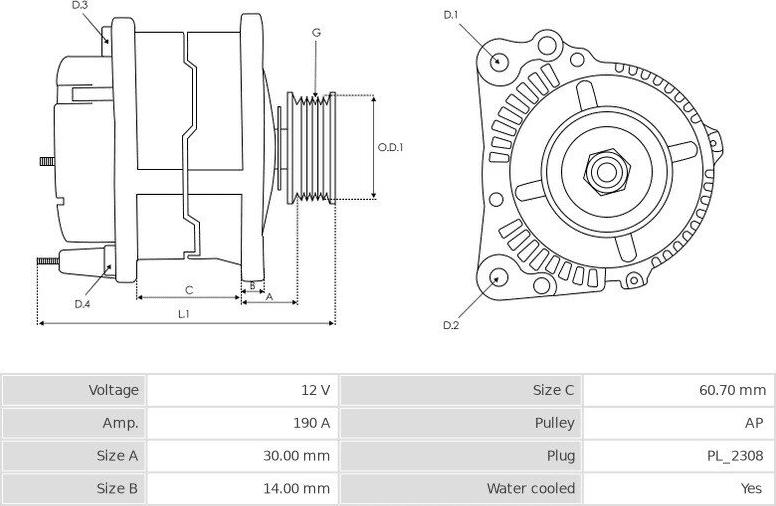 HITACHI LR1190-907C - Alternator furqanavto.az