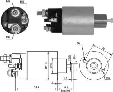 Hoffer 46099 - Solenoid açarı, başlanğıc furqanavto.az