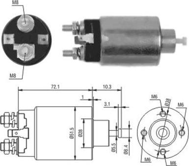 Hoffer 46095 - Solenoid açarı, başlanğıc furqanavto.az