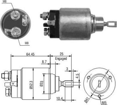 Hoffer 46041 - Solenoid açarı, başlanğıc furqanavto.az