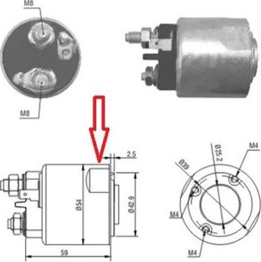 Hoffer 46086 - Solenoid açarı, başlanğıc furqanavto.az