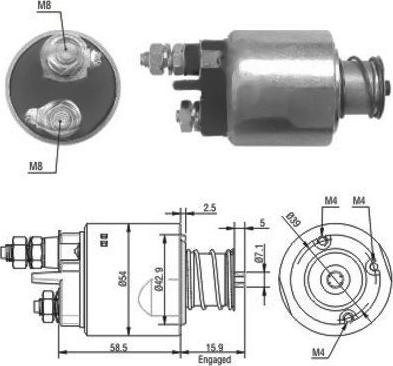 Hoffer 46020 - Solenoid açarı, başlanğıc furqanavto.az