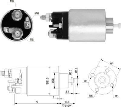 Hoffer 46157 - Solenoid açarı, başlanğıc furqanavto.az